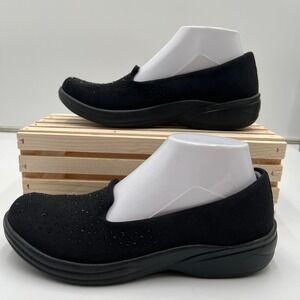 Bzees Poppyseed 3 Slip-On Comfort Shoes‎ Black Stretch Washable Women's 7.5